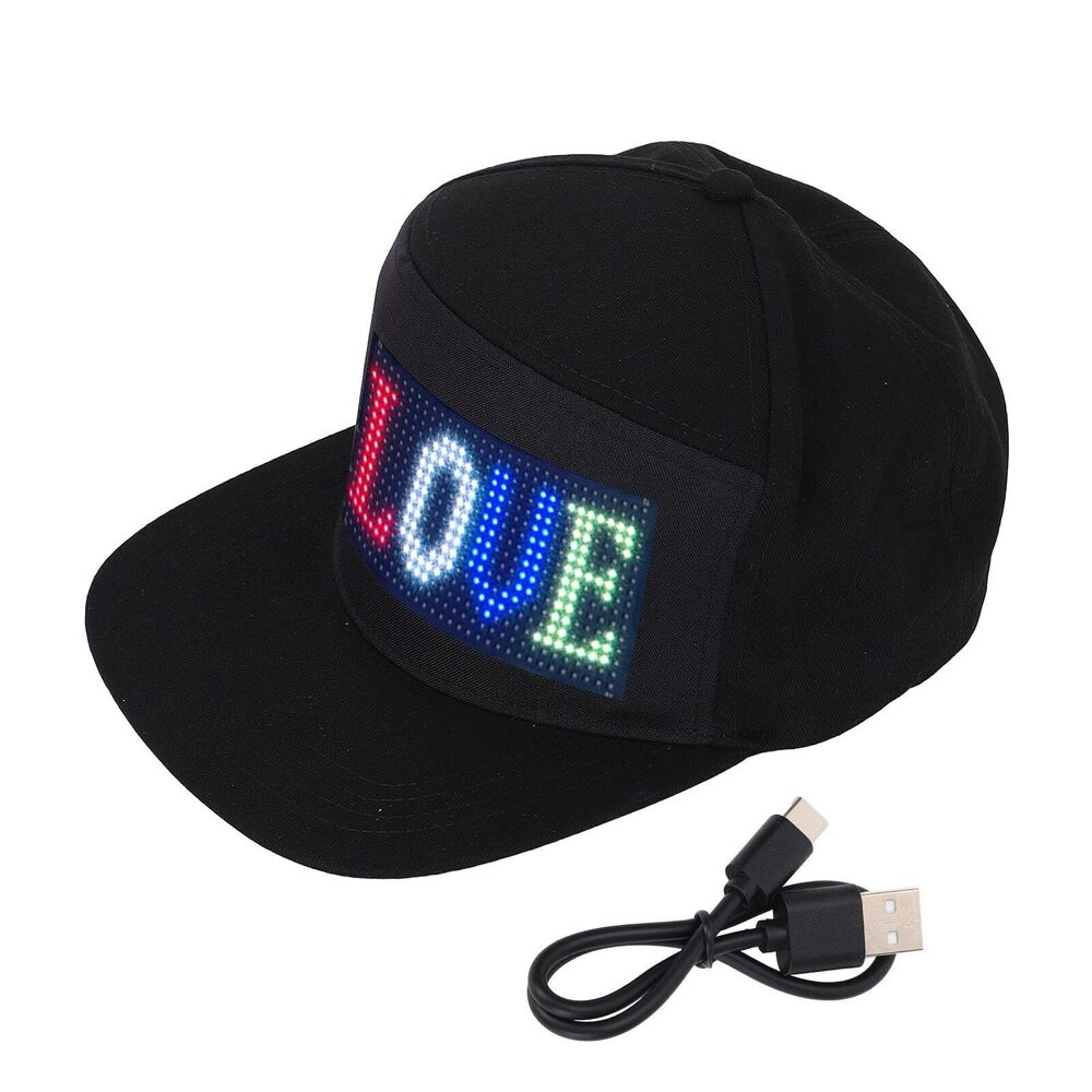 6103 Dot Array Color LED Programmable Display Screen Hat with Mobile APP - Picture 3 of 9